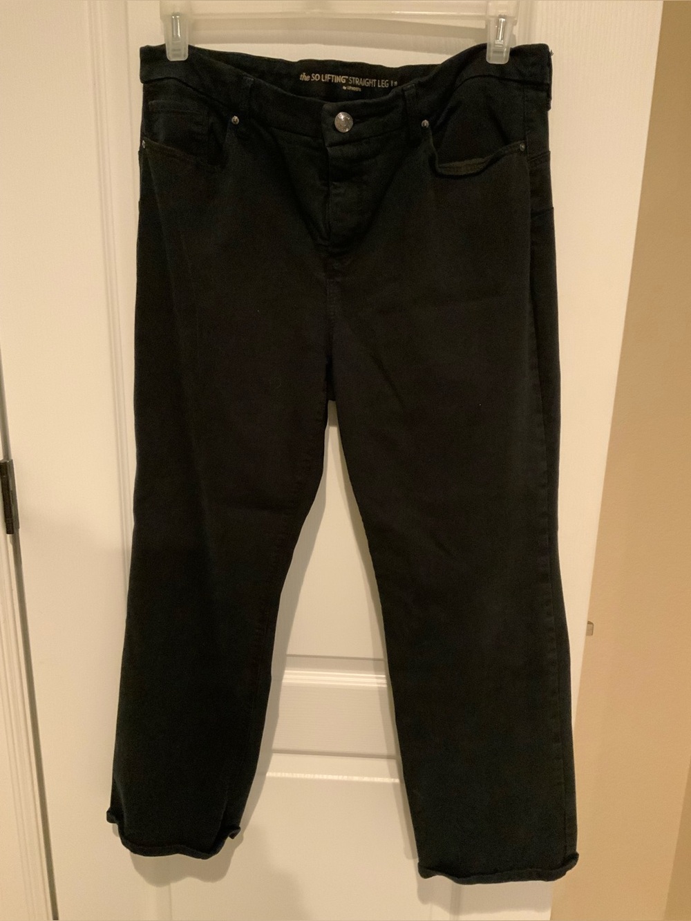 Black Women's Straight-Leg Jeans Chico’s Sz 2 Short